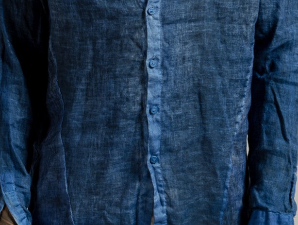 Camicia in lino a maniche lunghe tintura a mano MSL023 SH 0