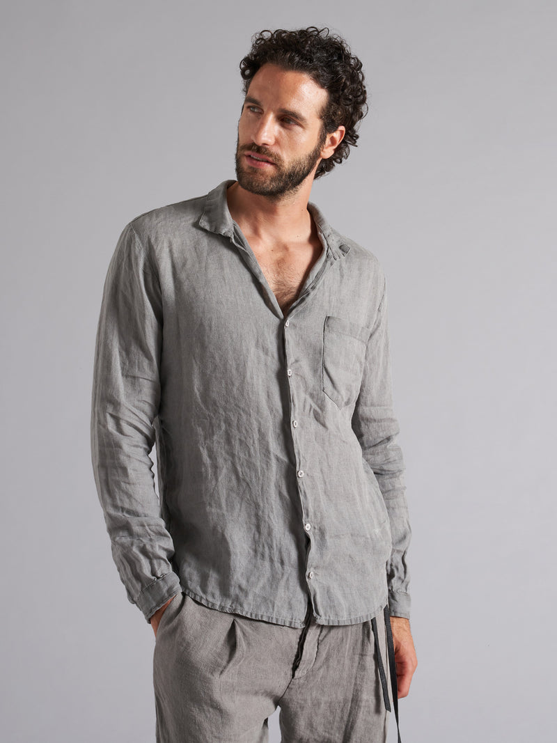 Long-sleeved linen shirt MSL024