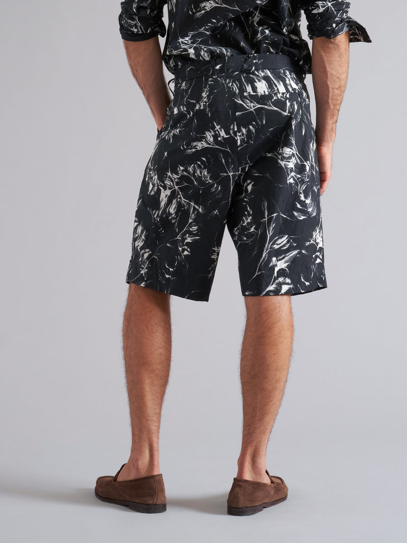 Men's printed cotton Bermuda shorts MBE035 W151 PR1