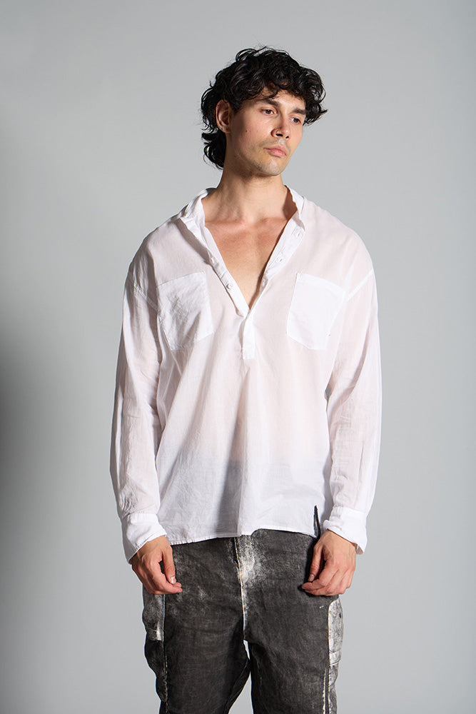 Camicia uomo 100% cotone collo alla coreana  MSL032 COR W062