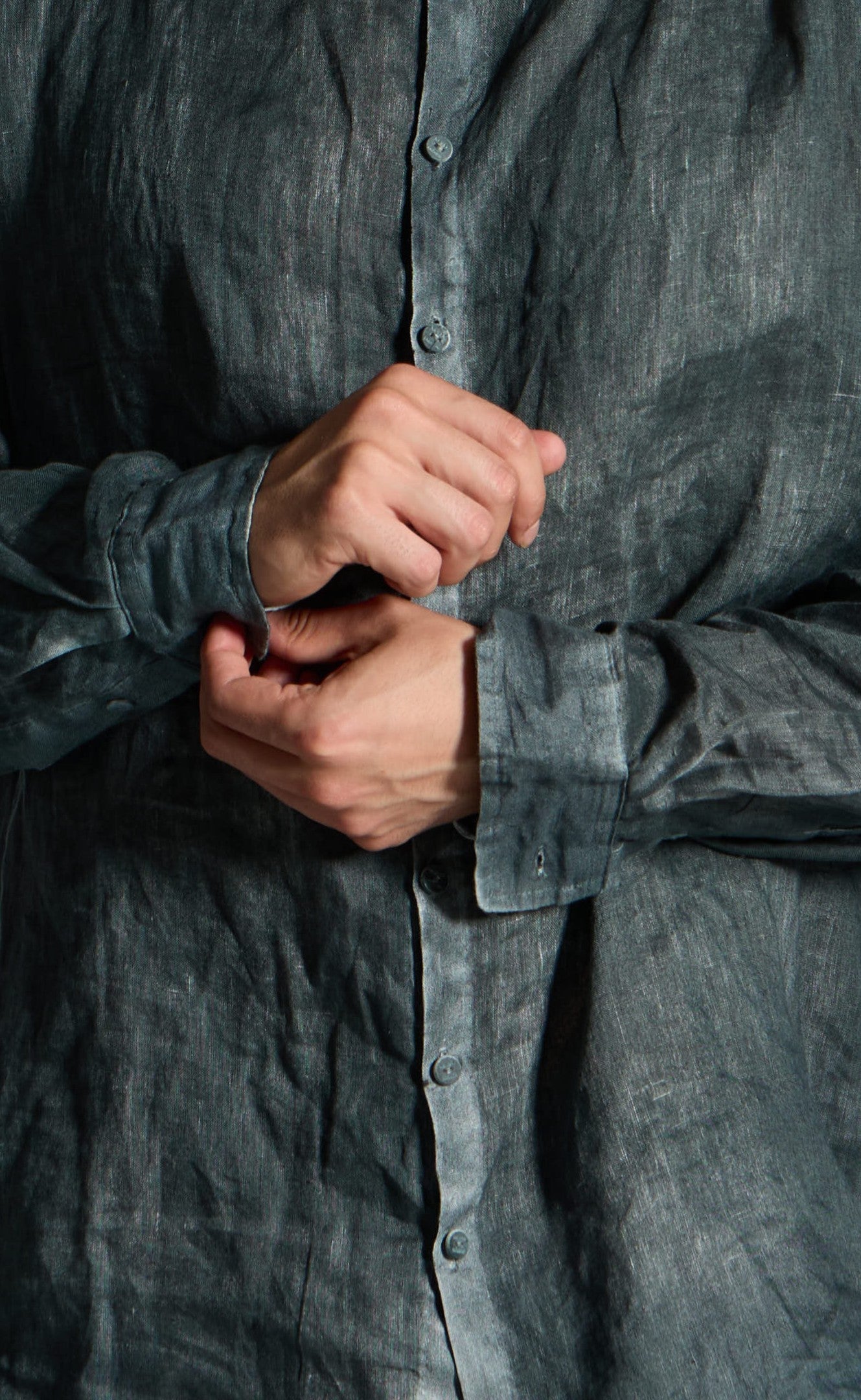 Camicia uomo in lino tinto a mano MSL036 SH 0