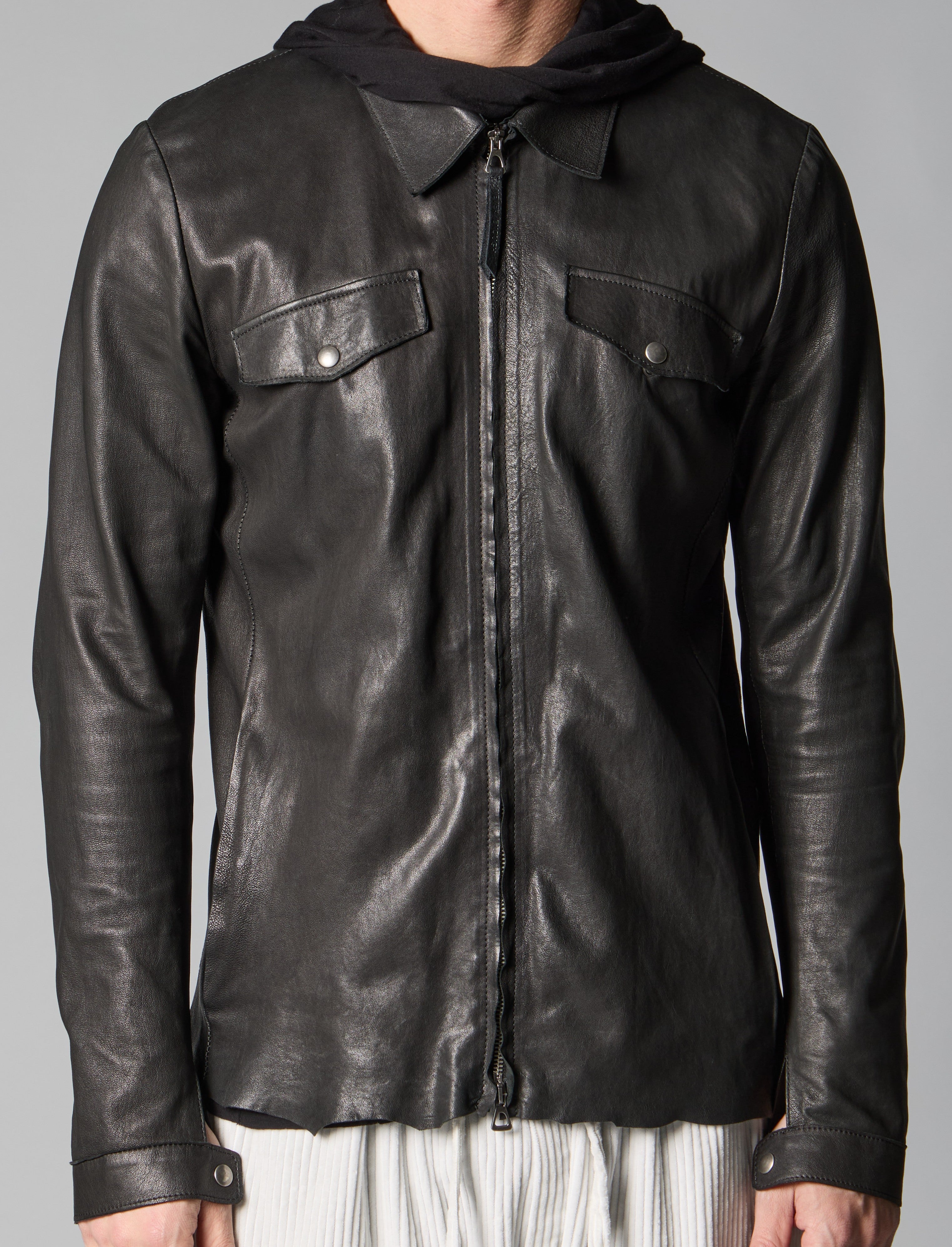 Genuine leather jacket MJL047