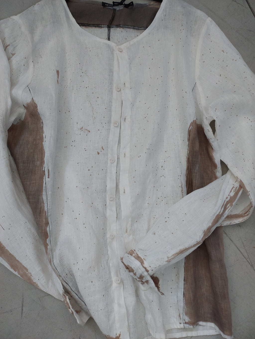 Camicia in lino a maniche lunghe tintura a mano MSL023 SH 0