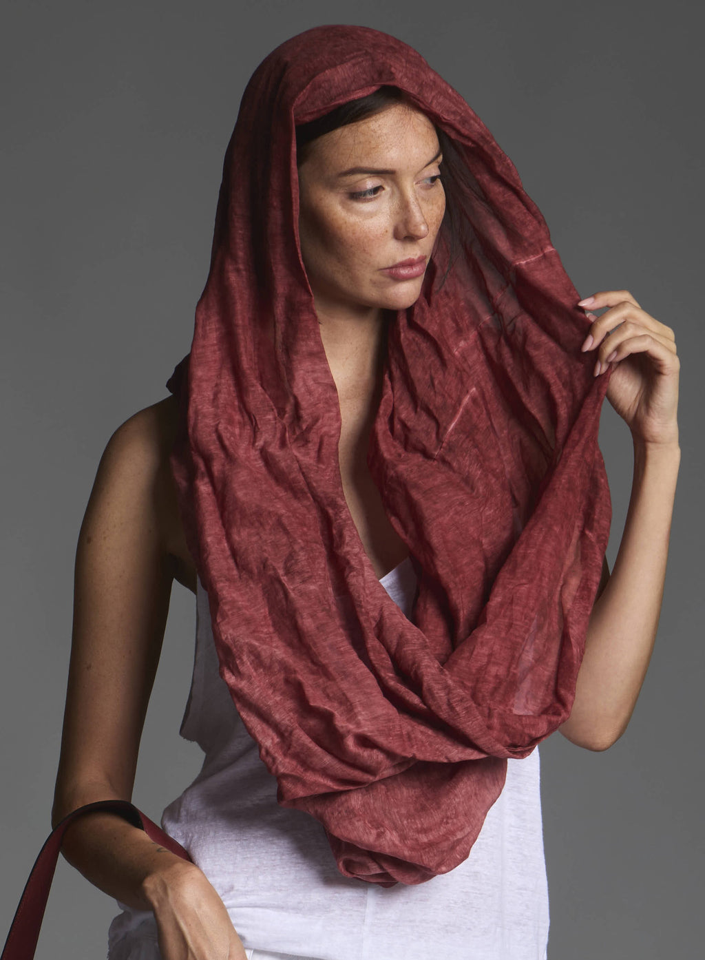 Sciarpa girocollo seta cotone tinto a mano SCARF 04
