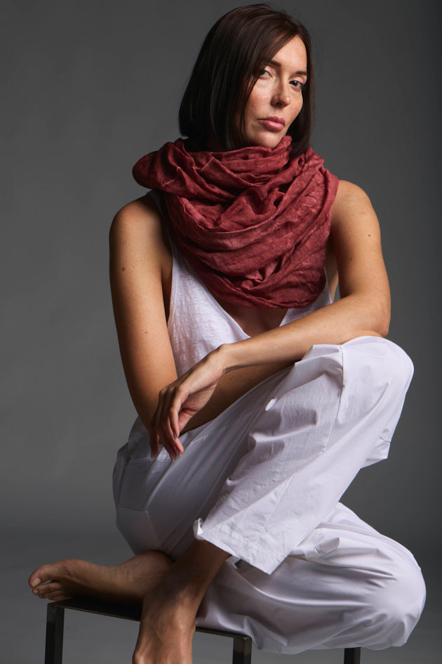 Sciarpa girocollo seta cotone tinto a mano SCARF 04